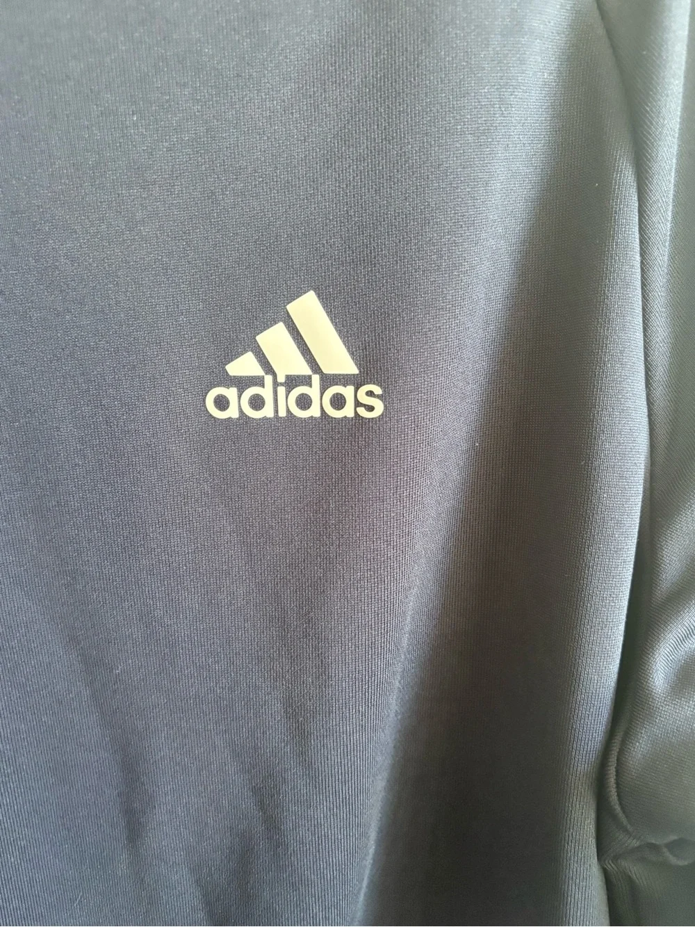 Men’s Adidas Navy Half-Zip Golf Pullover with White Stripes size XL
